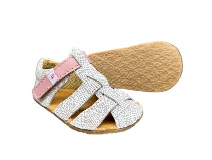 Barefoot letní sandálky Ef - Bílá / Růžová
