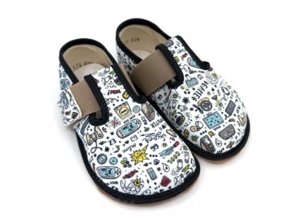 Barefoot bačkory Pegres - Gaming černá