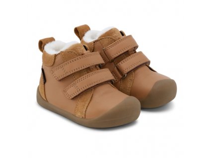 Bundgaard zimní barefoot botičky Bloom Tex - Cognac