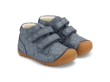 Celoroční barefoot Bundgaard - Petit Velcro Rabbit Teal