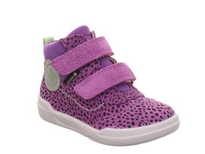 Celoroční barefoot boty Superfit s membránou - Lila/Hellgrün