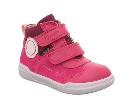 Celoroční barefoot boty Superfit s membránou - Pink/Rot