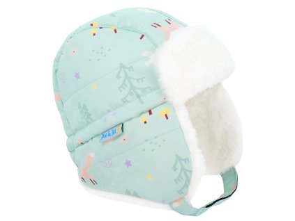 Dětská zimní zateplená čepice - Minty Forest