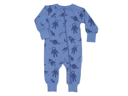 Jednodílné rostoucí bambusové pyžamo - Blue astronaut