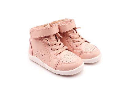 Kožené tenisky Oldsoles High Little Tot - Powder Pink
