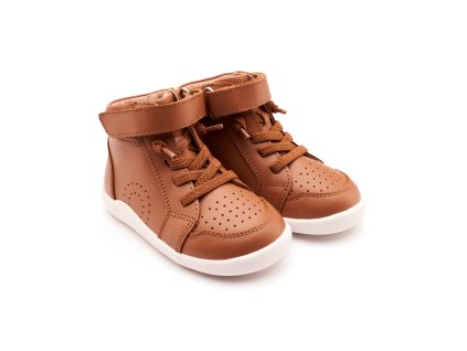 Kožené tenisky Oldsoles High Little Tot - Tan