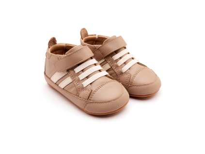 Capáčkové barefoot tenisky Oldsoles High Roller - Taupe/Sporco