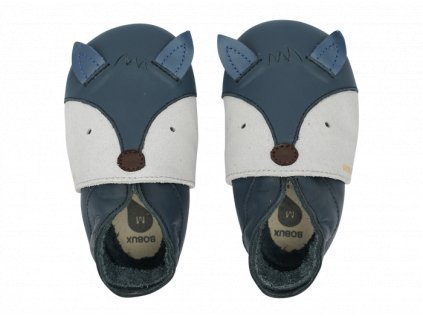 Kožené barefoot capáčky Bobux - Foxy Navy