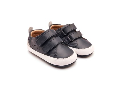 Capáčkové barefoot tenisky Oldsoles Baby Tot - Navy/Gris