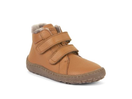 Zimní barefoot boty Froddo winter furry - Cognac