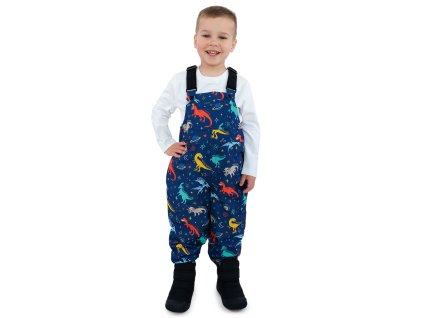 Kalhoty s laclem do deště a sněhu Cozy Dry - Space Dinos