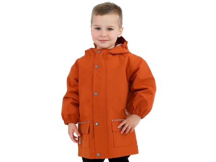 Nepromokavá zateplená bunda do deště a zimy Cozy - Terracotta
