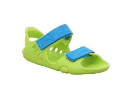 Barefoot sandále Superfit Splash vhodné do vody - Hellgrün/Türkis