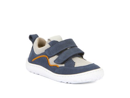Froddo barefoot celoroční kožené tenisky Base - White/Denim (2025)