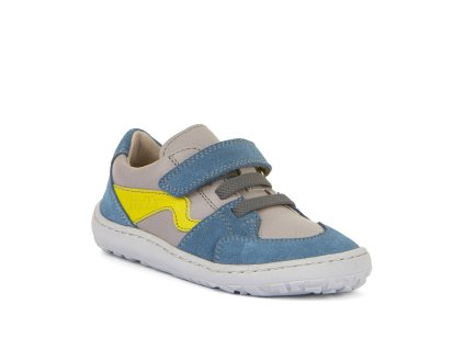 Froddo barefoot celoroční kožené tenisky Splash - Grey/Blue