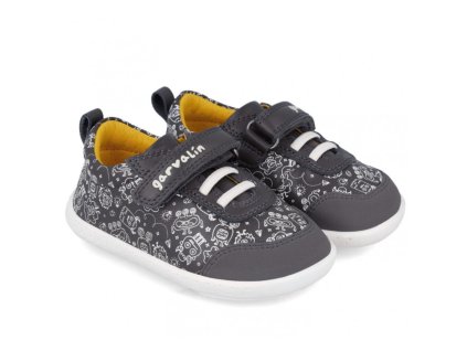 Kožené barefoot tenisky Garvalín - Antracita