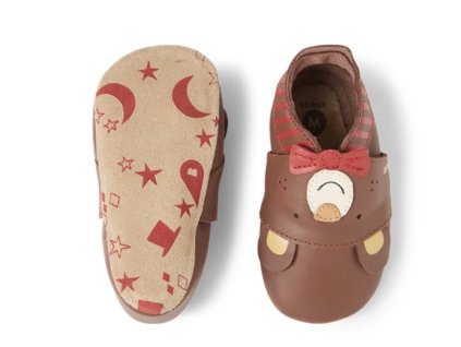 Kožené barefoot capáčky Bobux - Smart Bear Cappuccino