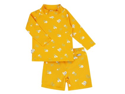 Dětské dvojdílné UV plavky - Yellow Flower
