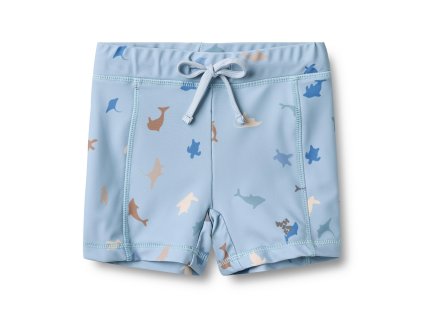 Plavecké UV šortky Wheat Ulrik - Soft Blue Sea Life