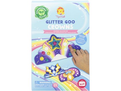 Kreativní sada Tiger Tribe Glitter Goo Crowns - Super Rainbow