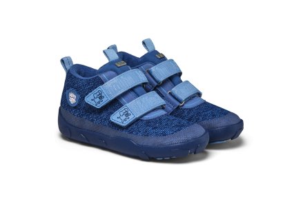 Barefoot celoroční boty s membránou Affenzahn Low Boot Knit - Elephant