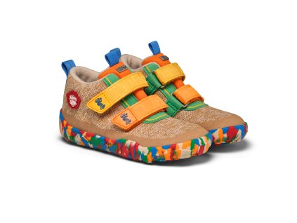 Barefoot celoroční boty s membránou Affenzahn Low Boot Knit - Affenzahn 10 Years