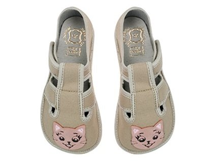 Barefoot bačkory Raweks -  Beige Kitty