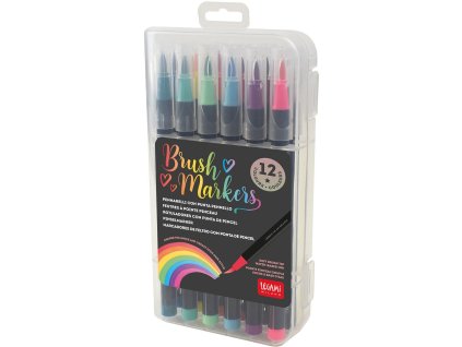 Set 12 fixů Legami Brush Markers - Bright Colours