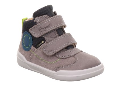 Celoroční barefoot boty Superfit s membránou - Grau/Blau