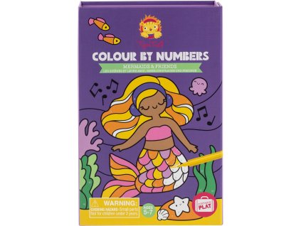 Omalovánky Tiger Tribe Colour by Numbers - Mermaids and Friends