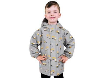 Nepromokavá zateplená bunda do deště a zimy Cozy  - Grey Construction