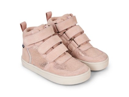 Celoroční barefoot boty s membránou Bundgaard Nero Mini - Old Rose Glitter