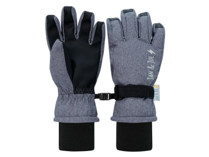 Dětské prstové nepromokavé rukavice do sněhu - Heather Grey