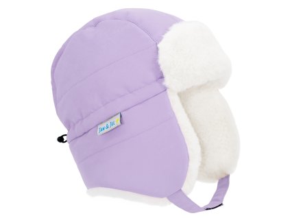 Dětská zimní zateplená čepice - Lavender