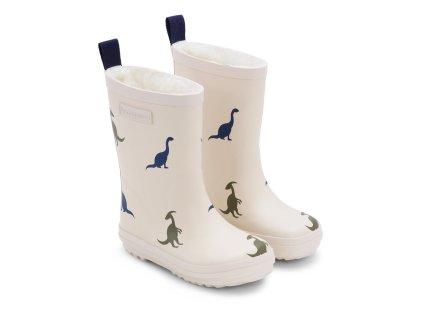 Zateplené vysoké holinky Bundgaard Aspen - Ivory Dino