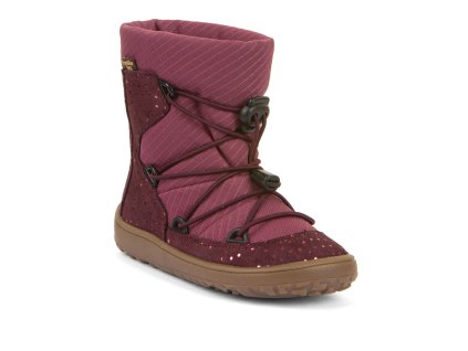 Zimní Barefoot sněhule Froddo Tex Track Suede - Bordeaux+