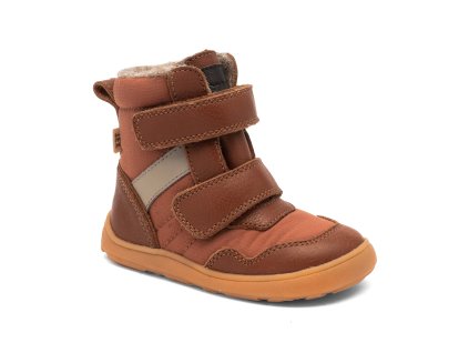 Zimní vysoké barefoot boty s membránou Bisgaard Timo Tex - Brown