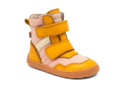 Zimní vysoké barefoot boty s membránou Bisgaard Timo Tex - Yellow