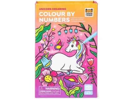 Kreativní sada Tiger Tribe Colour by Numbers - Unicorn Dreaming