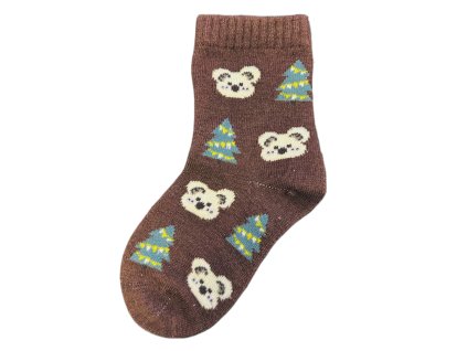 Bavlněné vysoké teplejší ponožky- Koala/Stromek
