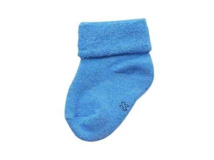 Teplé bavlněné ponožky bez protiskluzu - Modrá