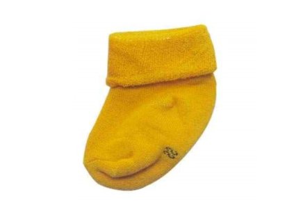 Teplé bavlněné ponožky bez protiskluzu - Hořčicová