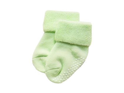 Bavlněné teplé ponožky s protiskluzem - Zelená