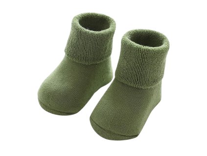 Teplé ponožky s protiskluzem - Zelená