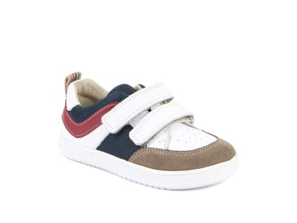 Froddo nízké celoroční barefoot kožené boty Loop - Blue/Red