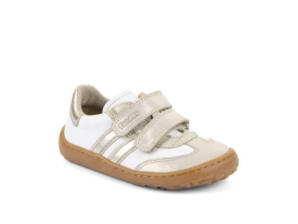 Froddo barefoot celoroční kožené nízké tenisky F-motion - White/Gold