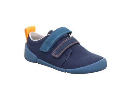 Barefoot textilní tenisky Superfit Vento - Blau/Orange