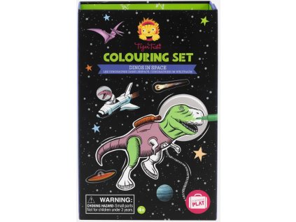 Omalovánky Tiger Tribe Colouring Set - Dinos In Space