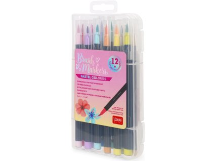 Set 12 fixů Legami Brush Markers - Pastel Colours