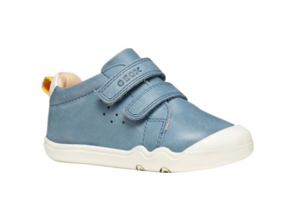 Celoroční kožené barefoot tenisky Geox B Steppieup - LT Sky